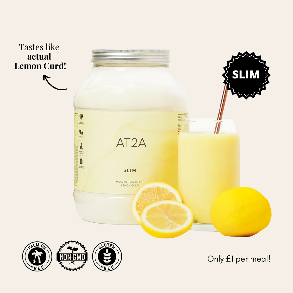 AT2A Slim Meal Shake, 34 High Protein Meals